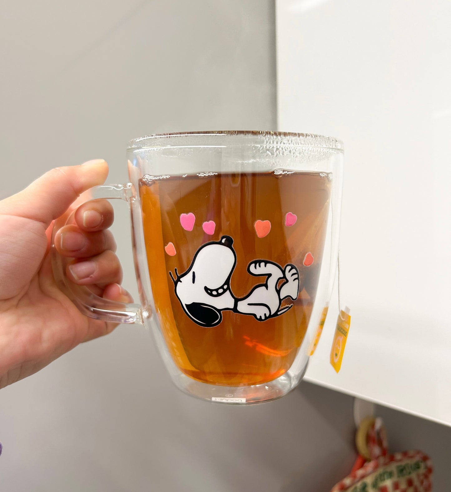 Taza Snoopy riendo doble pared 450 ml