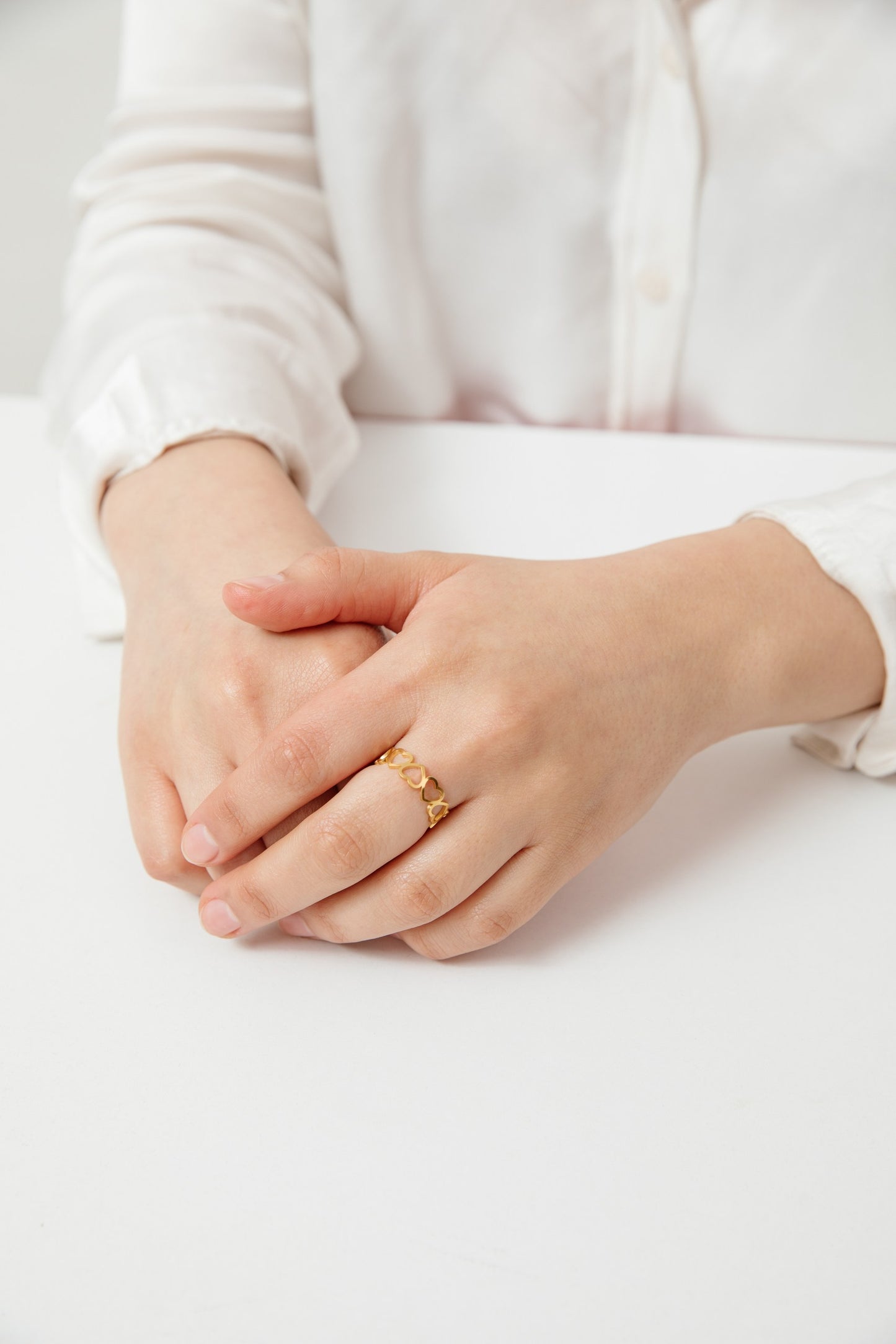 Anillo Love baño de oro