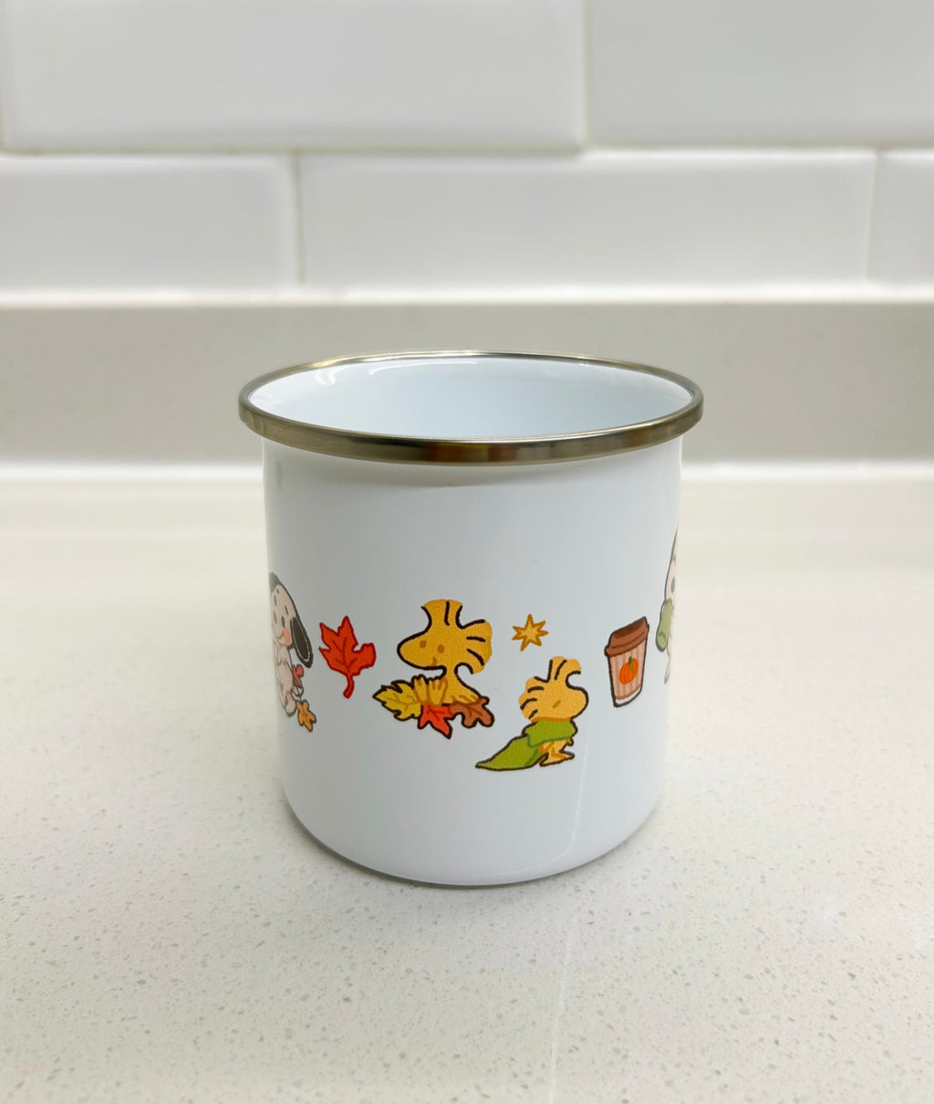 Taza Snoopy y Woodstock otoño