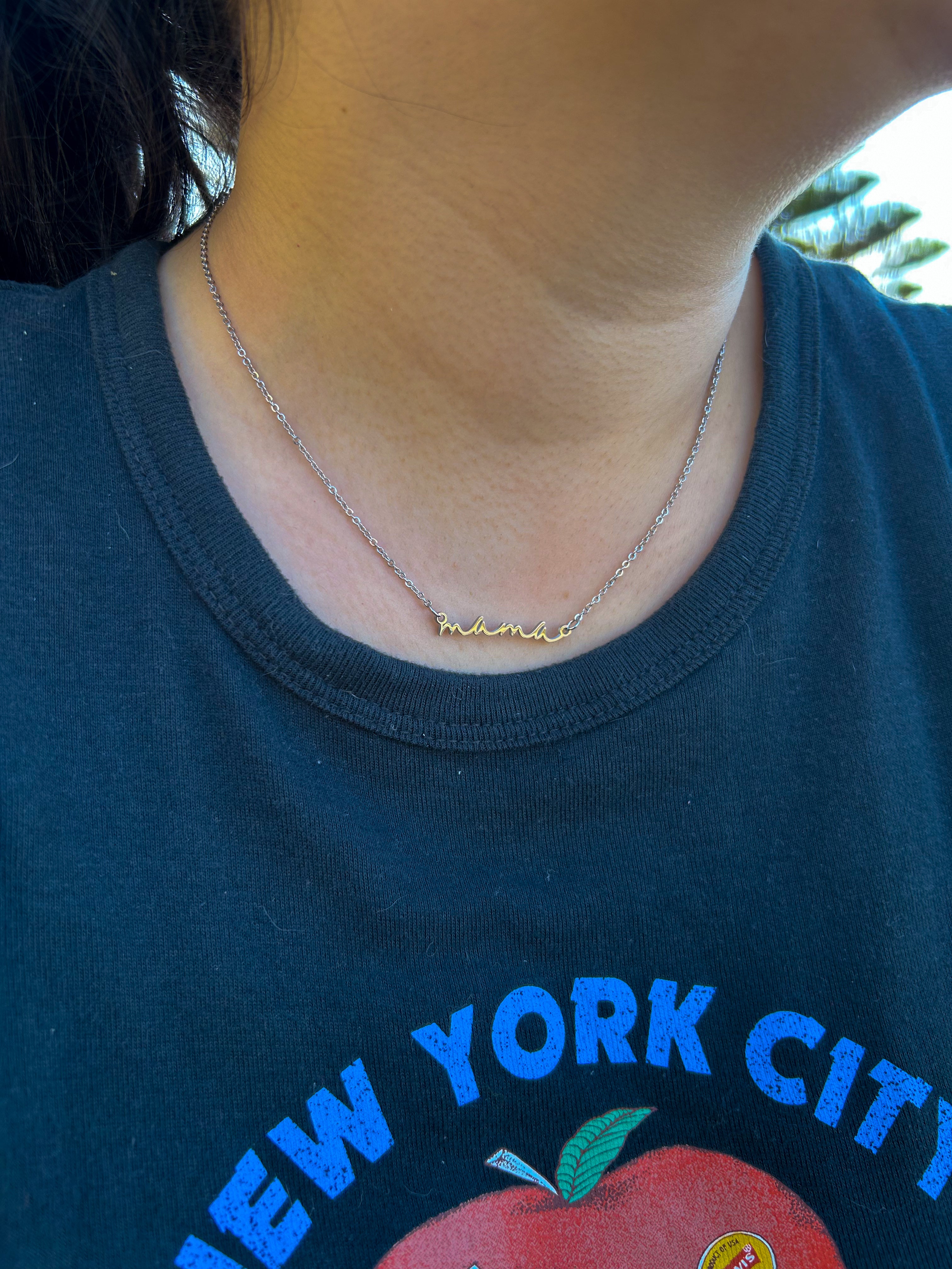 Collar mamá plateado