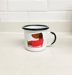 Taza perro salchicha enlozada