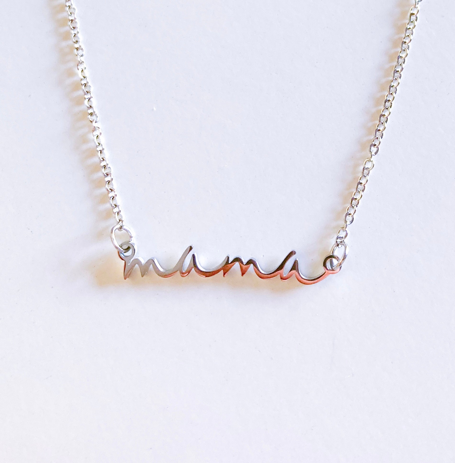 Collar mamá plateado