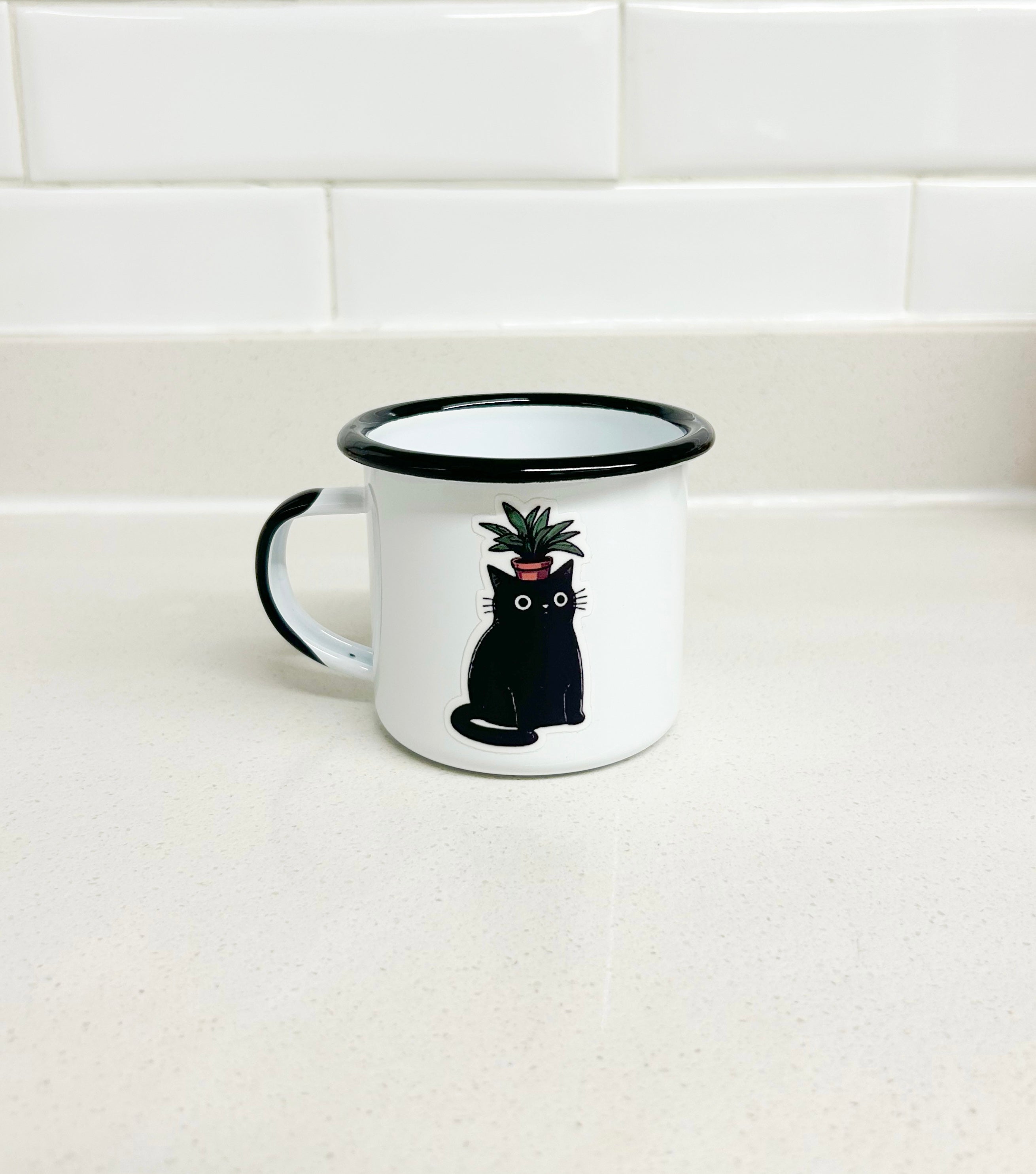 Taza enlozada Black Cat