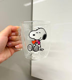 Taza Snoopy corazones doble pared