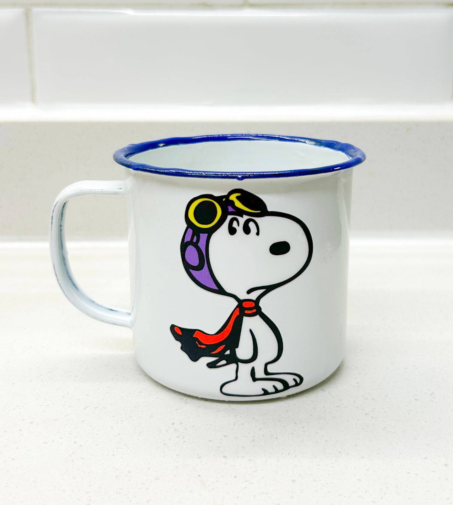 Snoopy aviador taza enlozada 350 ml