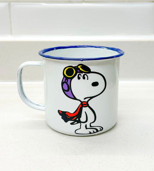 Snoopy aviador taza enlozada 350 ml