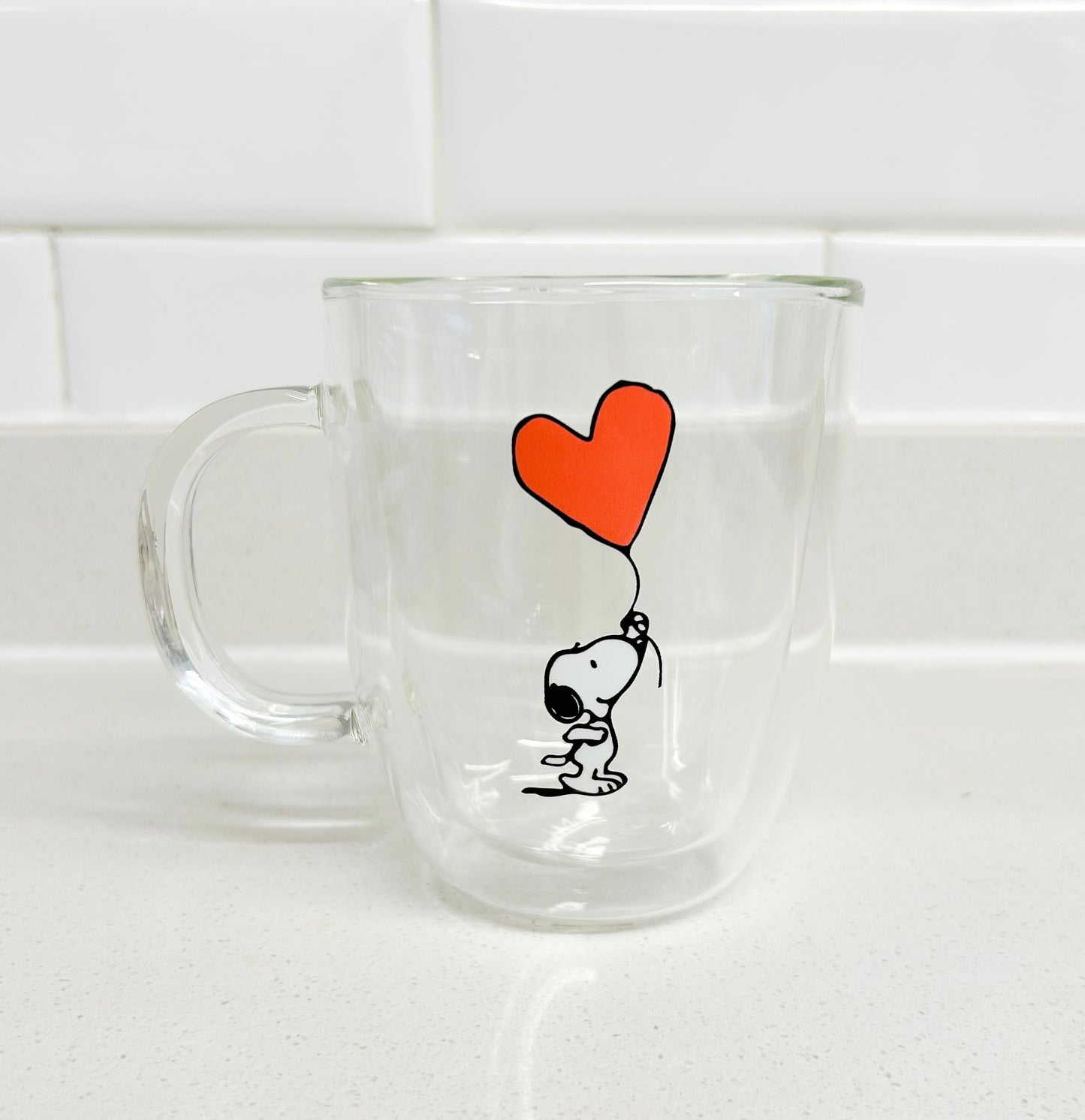 Taza Snoopy love doble pared 450 ml