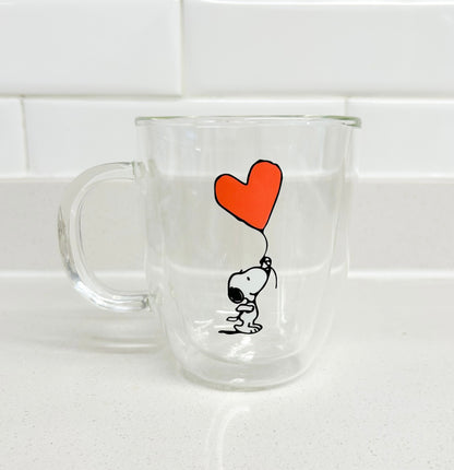 Taza Snoopy love doble pared 450 ml