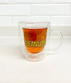 Taza Snoopy reverencia doble pared de vidrio