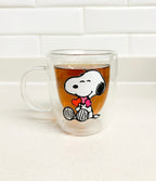 Taza Snoopy corazones doble pared