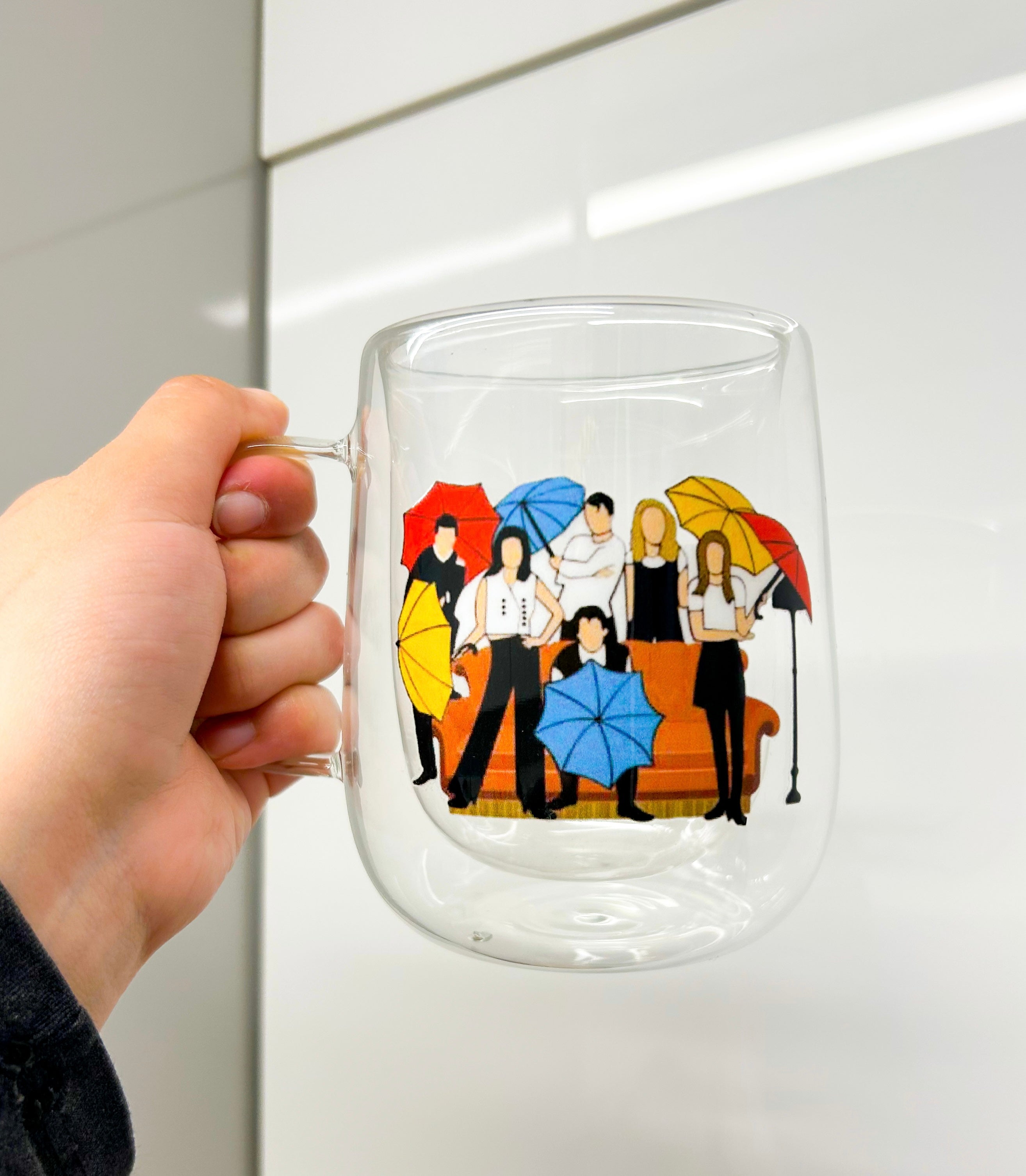 Taza doble pared de vidrio FRIENDS