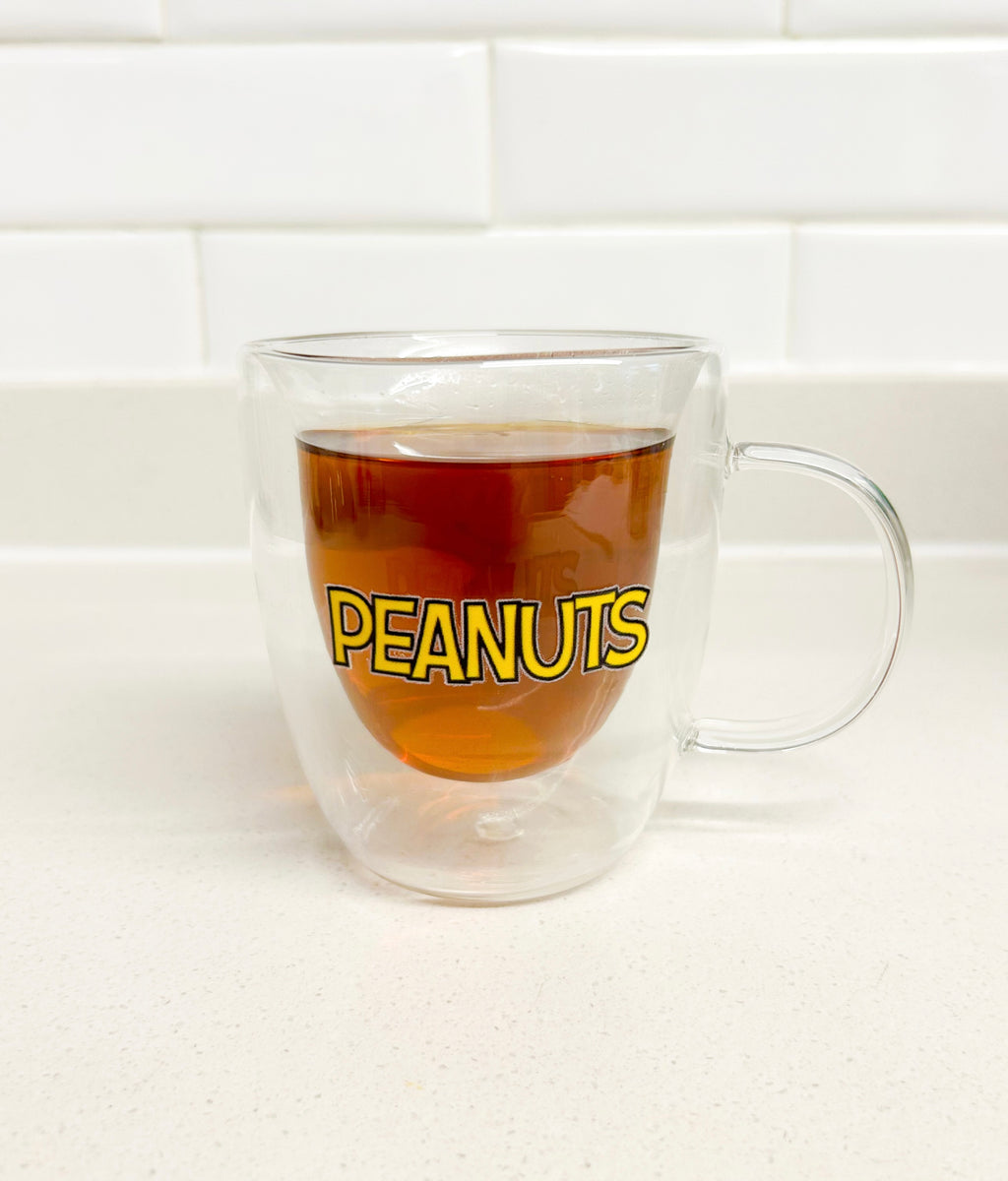 Taza Snoopy corazones doble pared