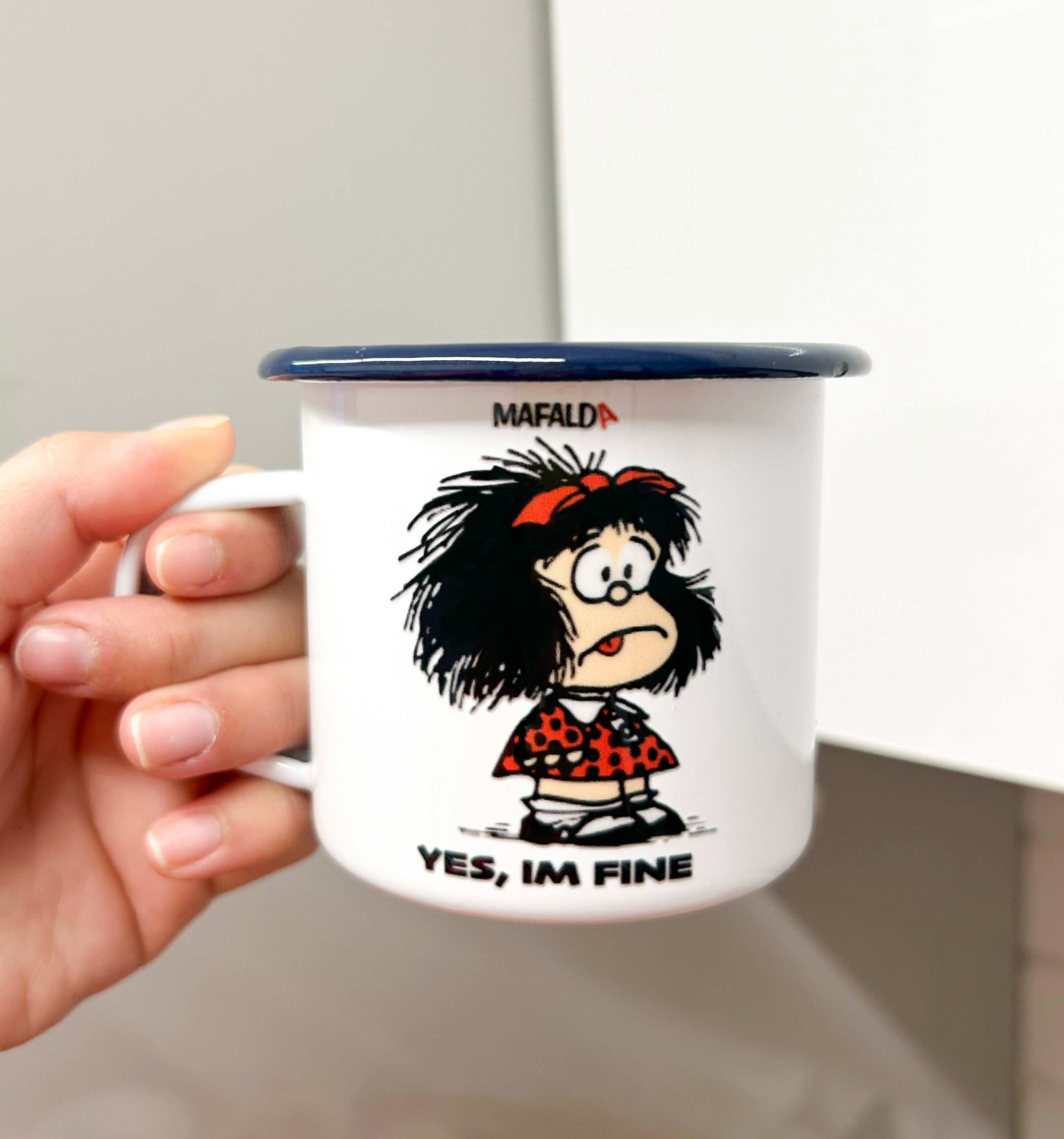 Taza Mafalda enlozada, modelo 3