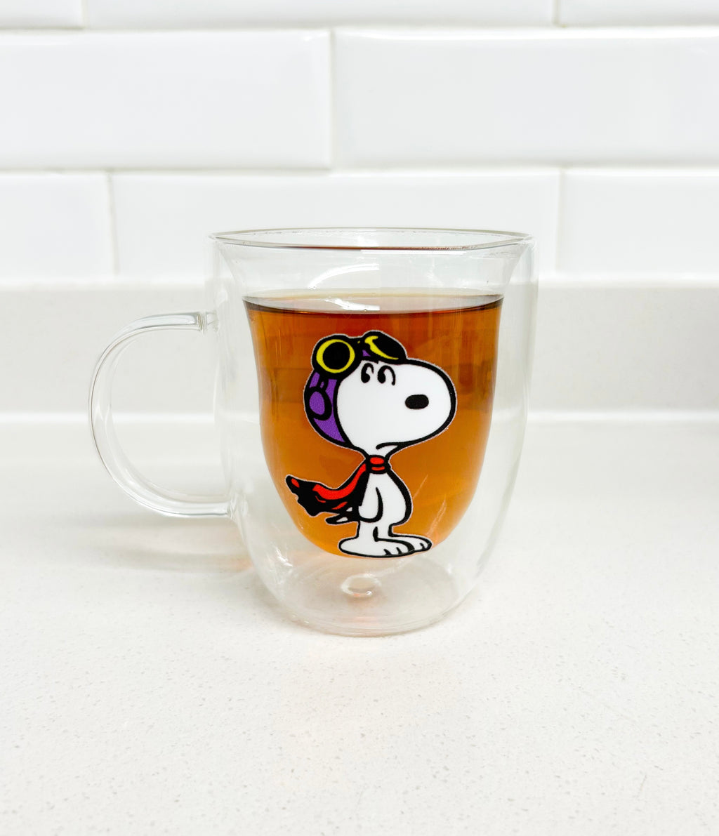 Taza Snoopy aviador doble pared