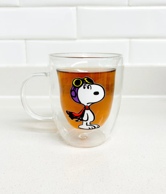 Taza Snoopy aviador doble pared
