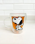 Taza Snoopy reverencia doble pared de vidrio