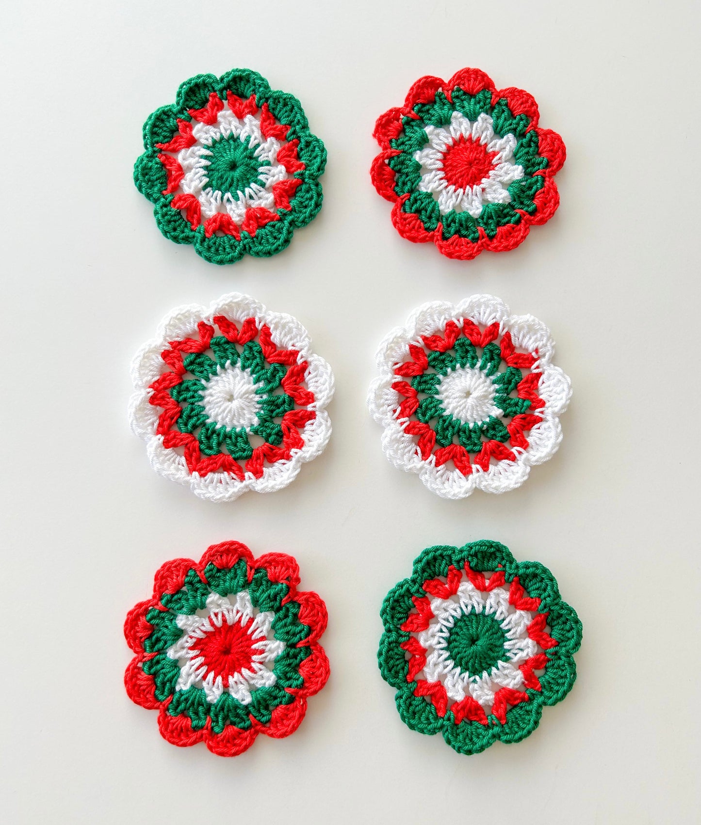 Posavasos navideños modelo flor