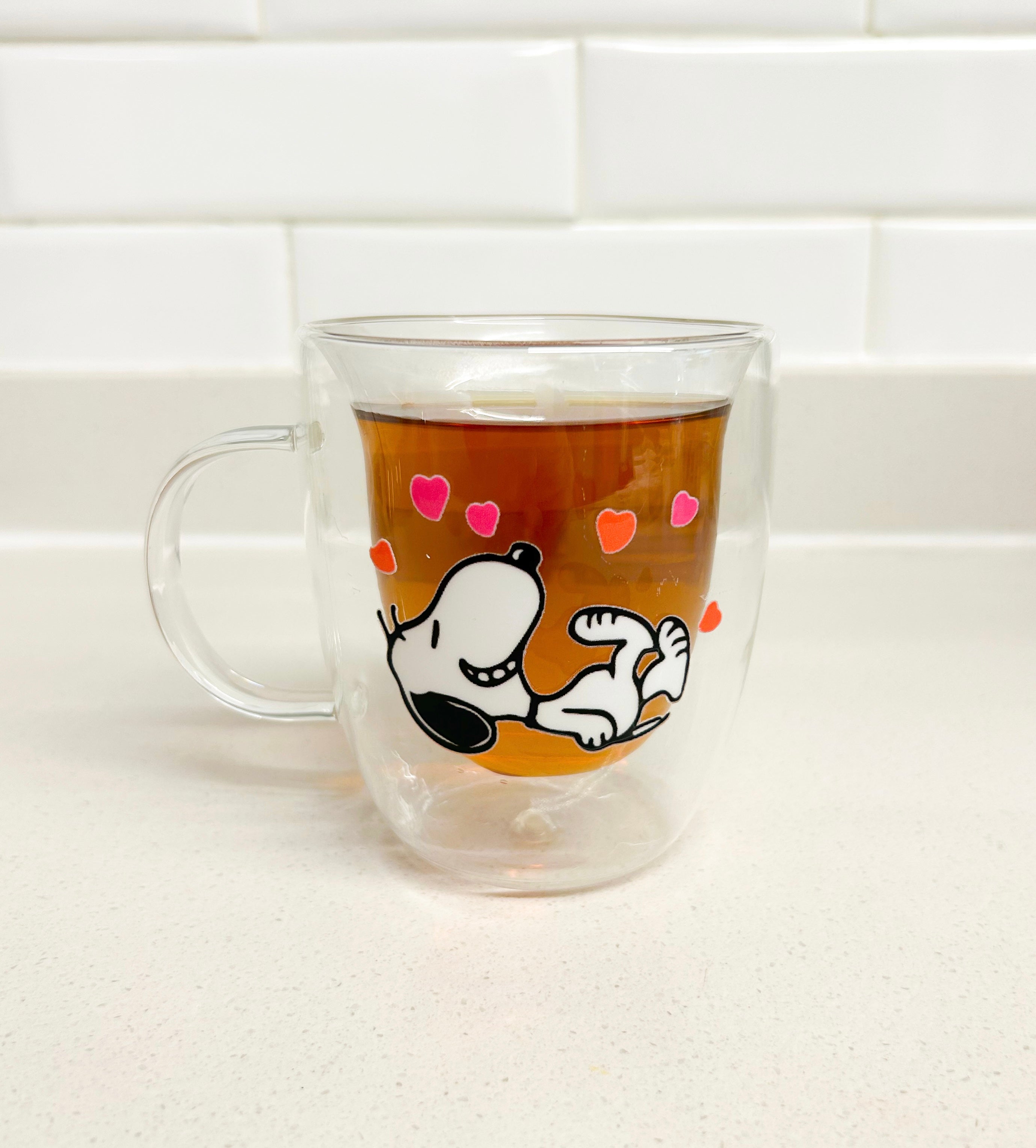 Taza Snoopy riendo doble pared