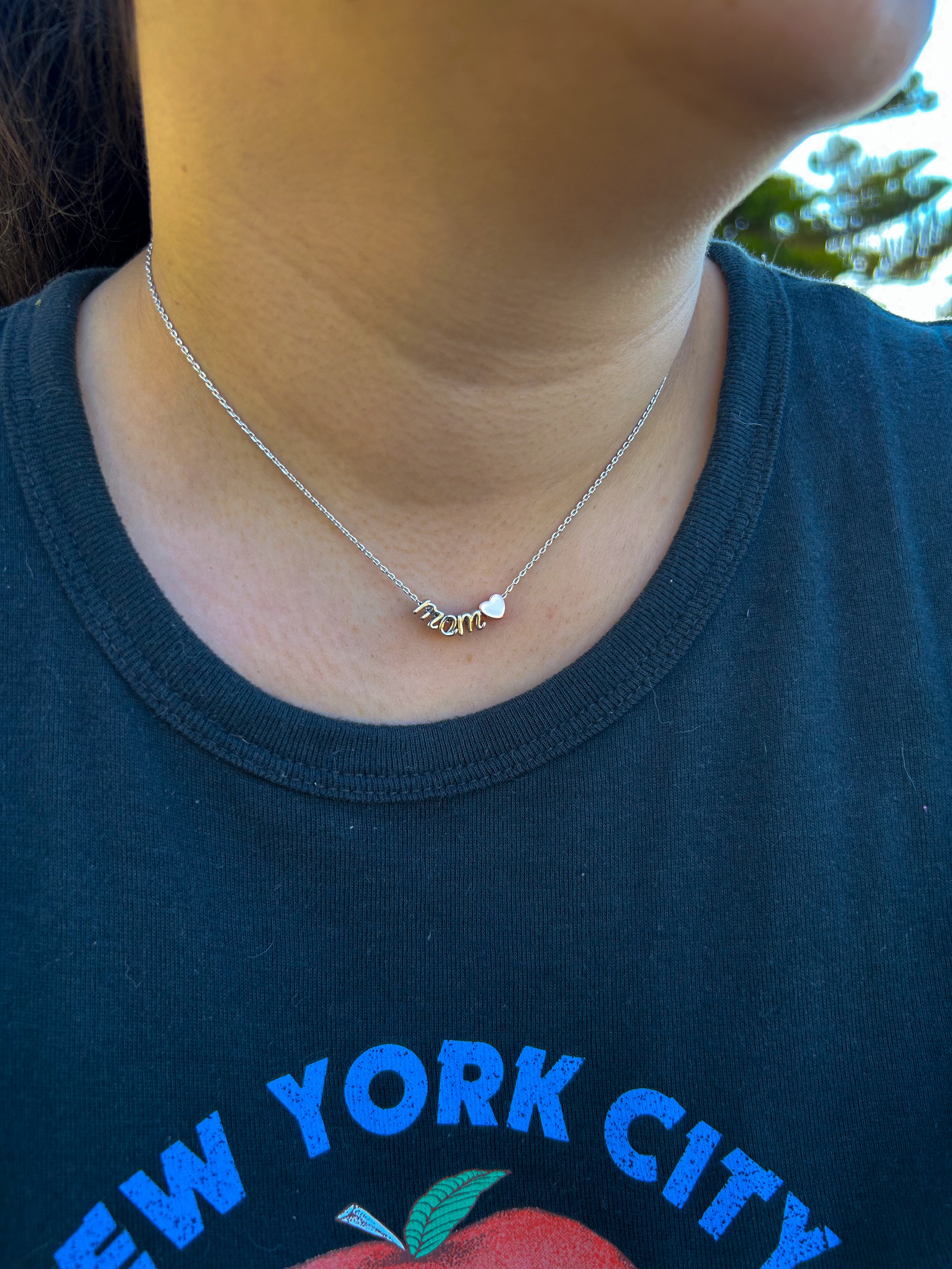 Collar mom plateado