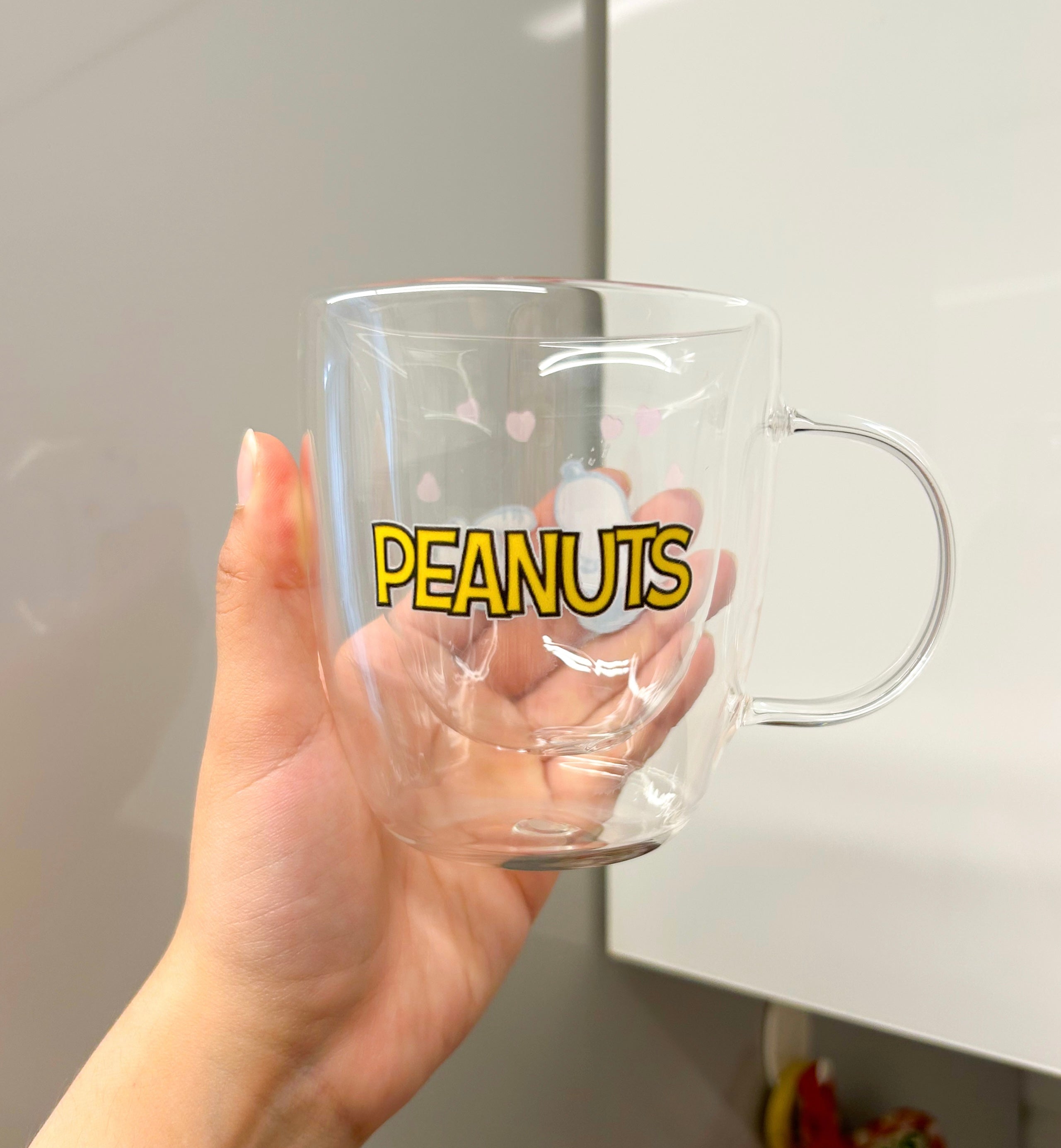 Taza Snoopy riendo doble pared