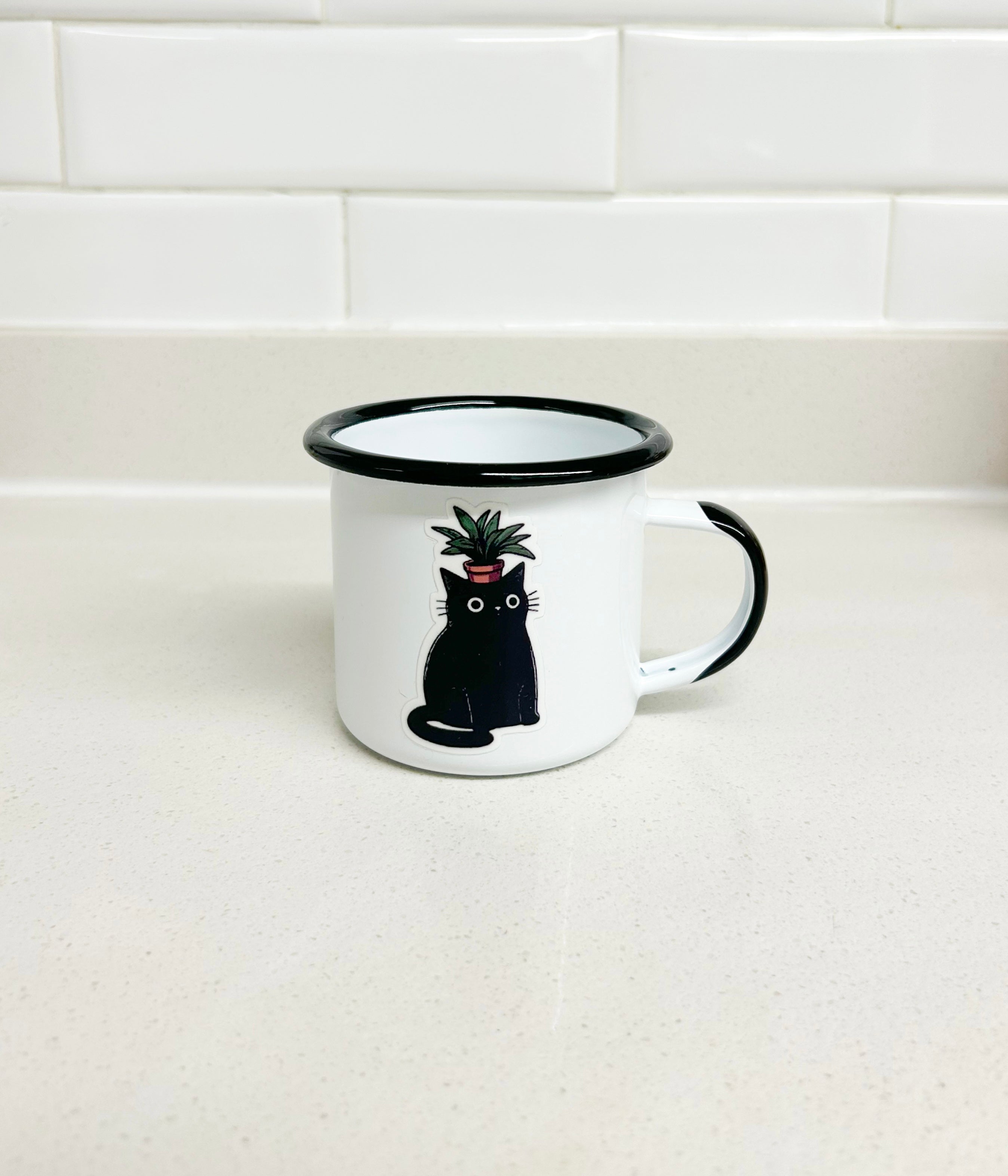 Taza enlozada Black Cat