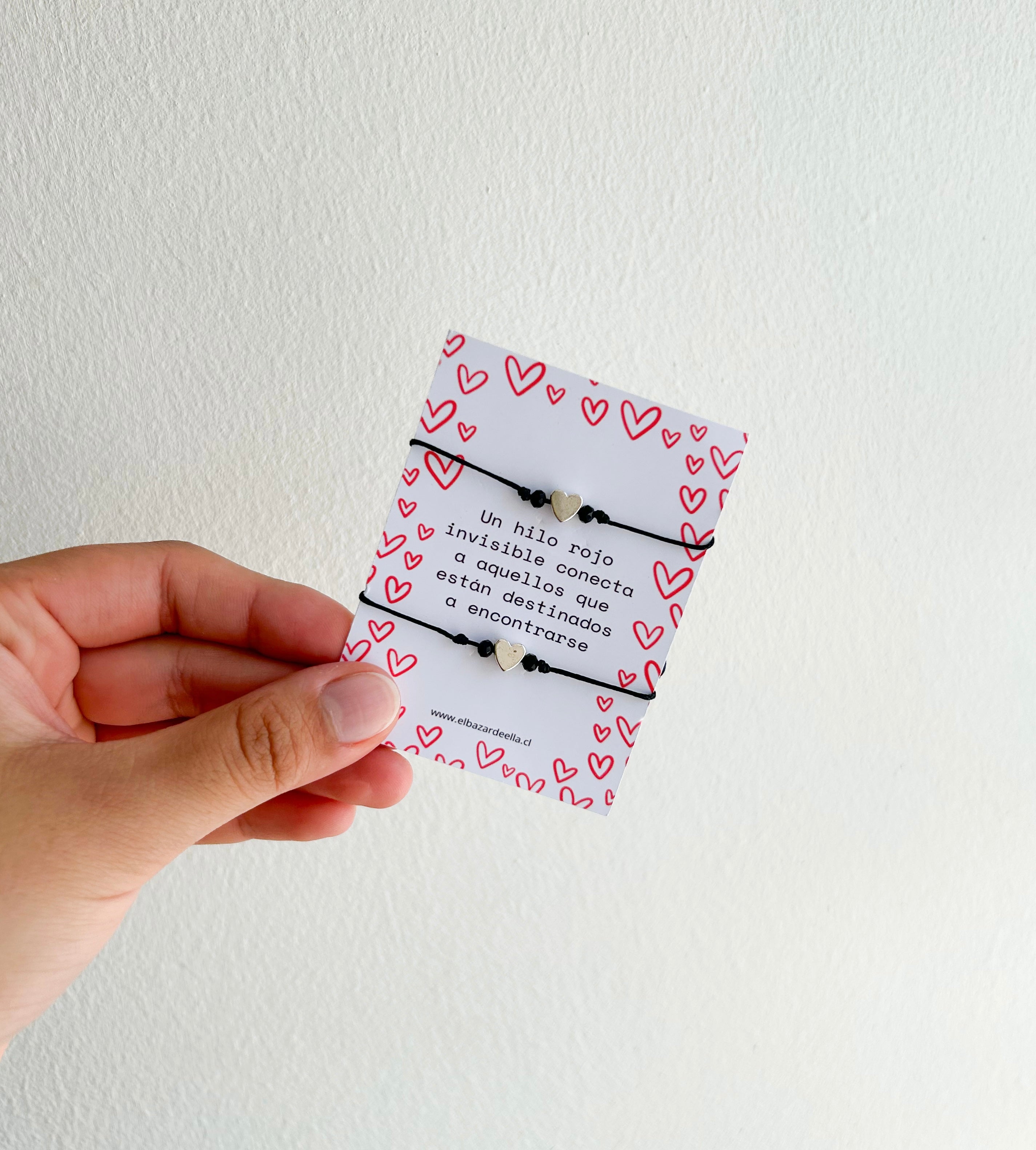 Pack pulseras hilo rojo para parejas - modelo 4
