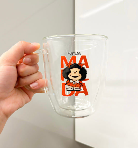 Taza Mafalda doble pared 450 ml