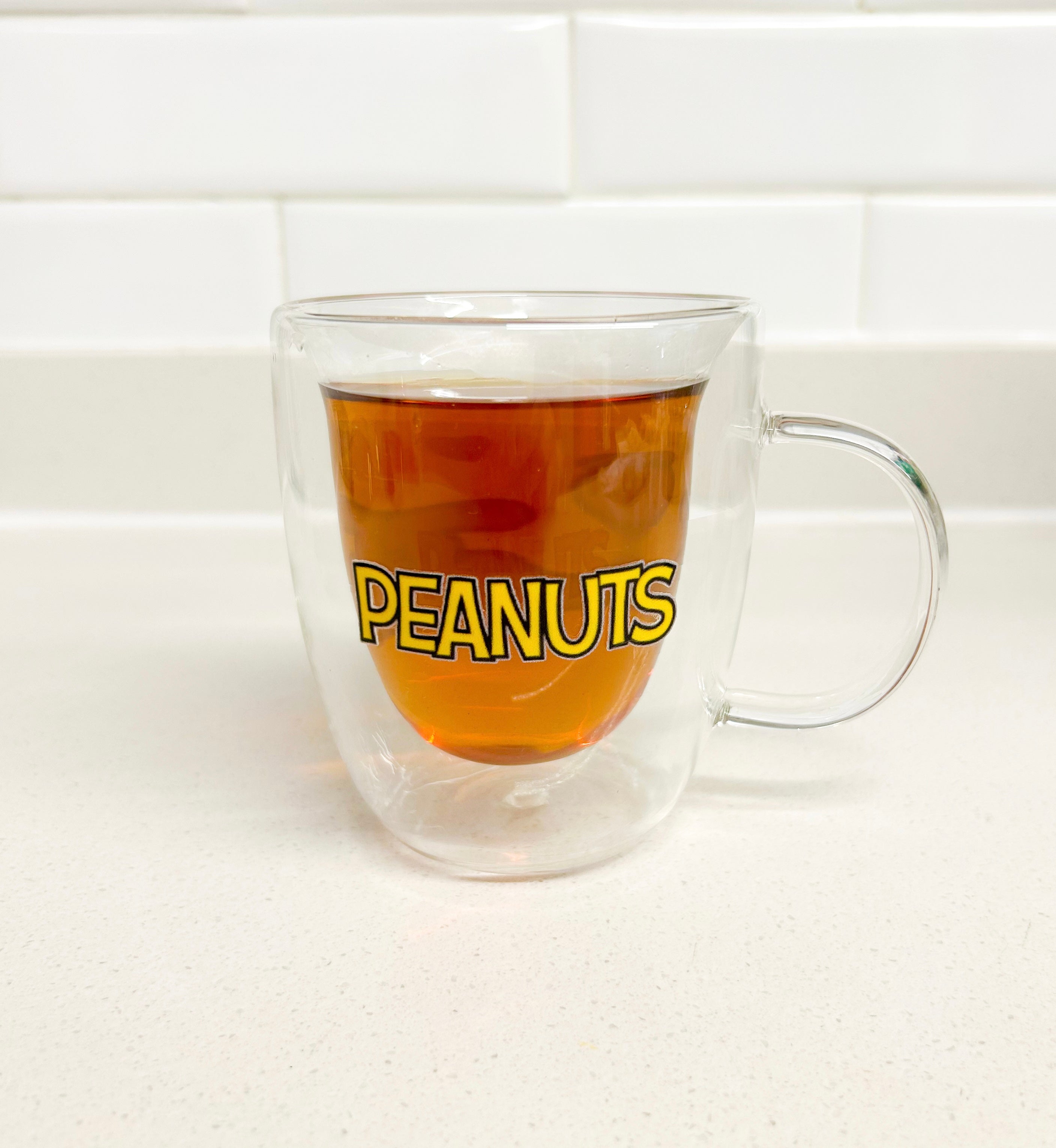 Taza Snoopy riendo doble pared