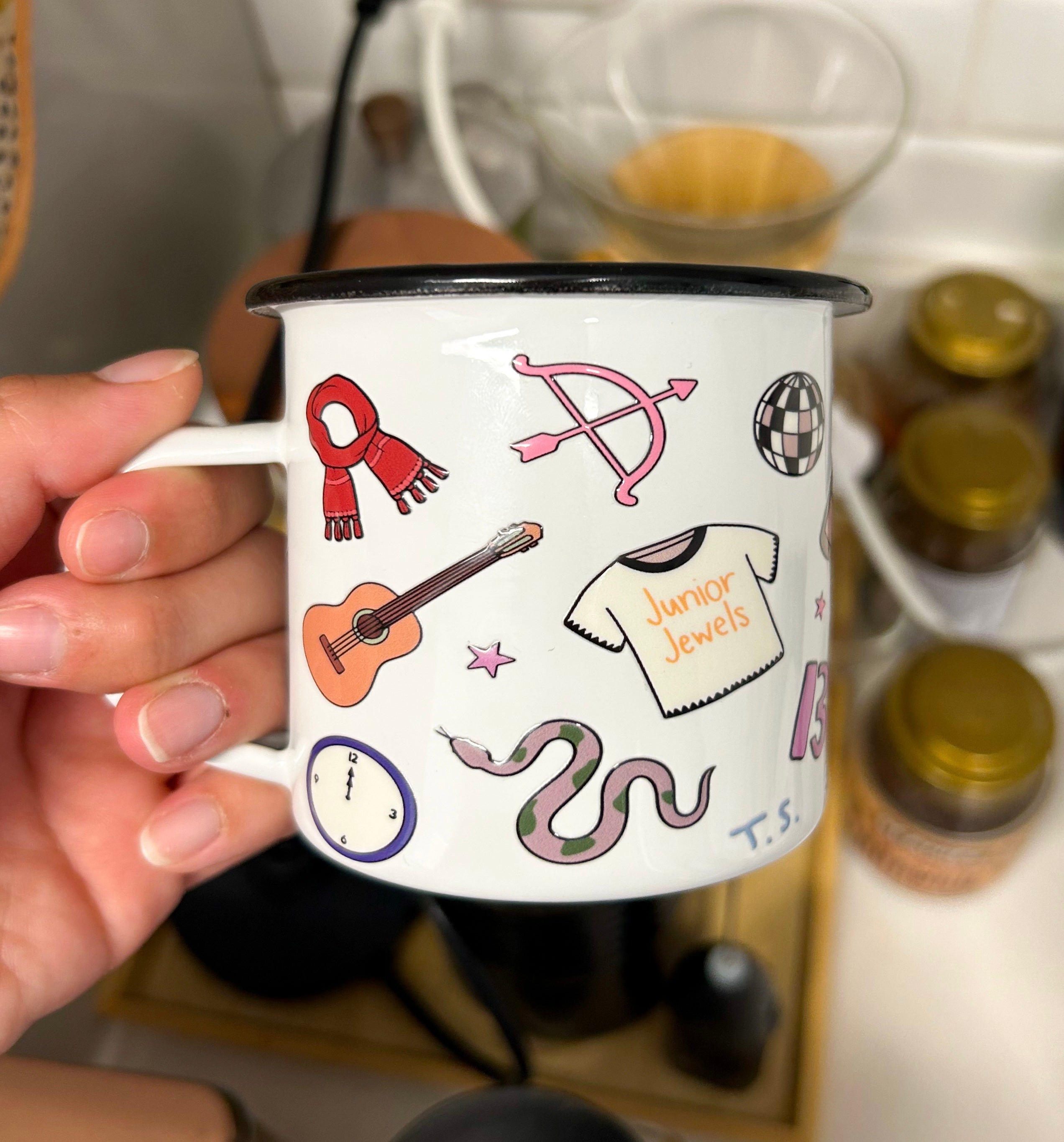 Taza Eras Taylor Swift enlozada