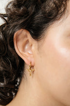 Argollas corazón baño de oro