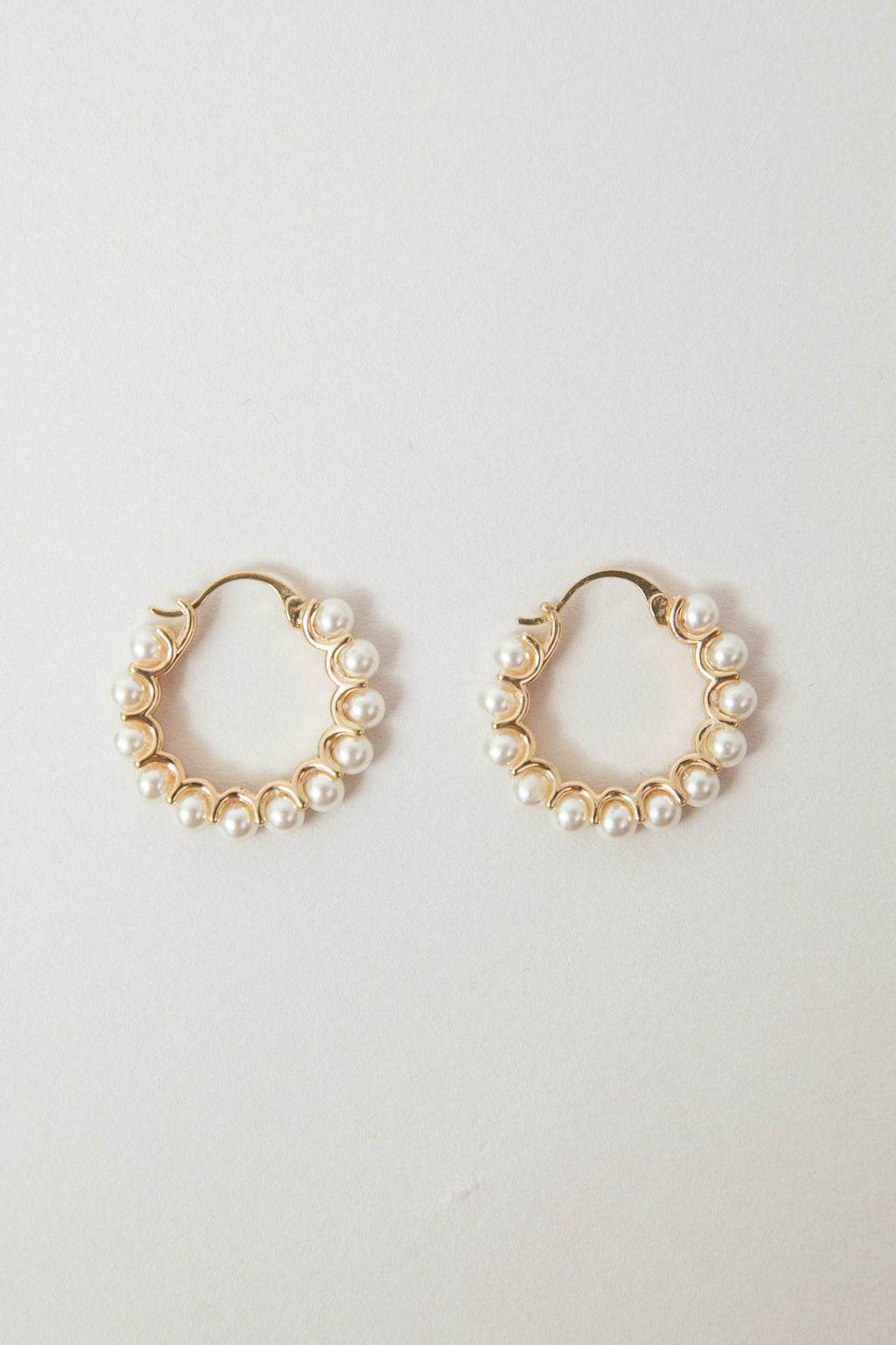 Argollas Perlas baño de oro