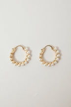 Argollas Perlas baño de oro