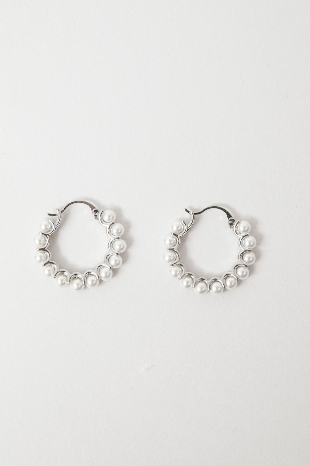 Argollas Perlas plata