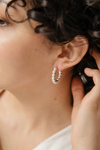 Argollas Perlas plata