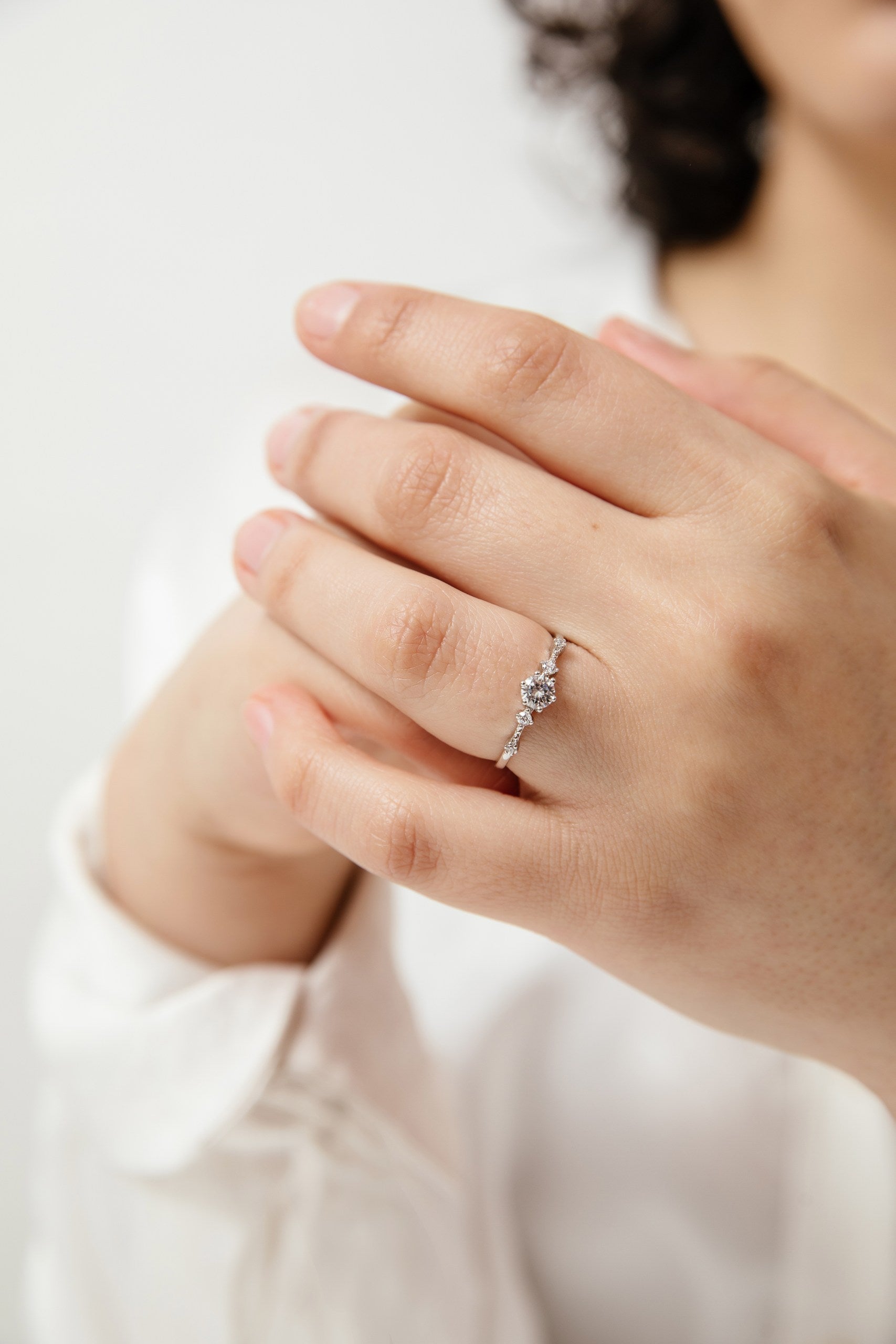 Anillo Princess plata 925 y circones