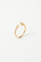 Anillo Andi baño de oro y circones