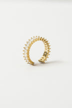 Anillo Cloe baño de oro y circones