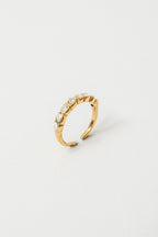 Anillo Ale baño de oro y circones