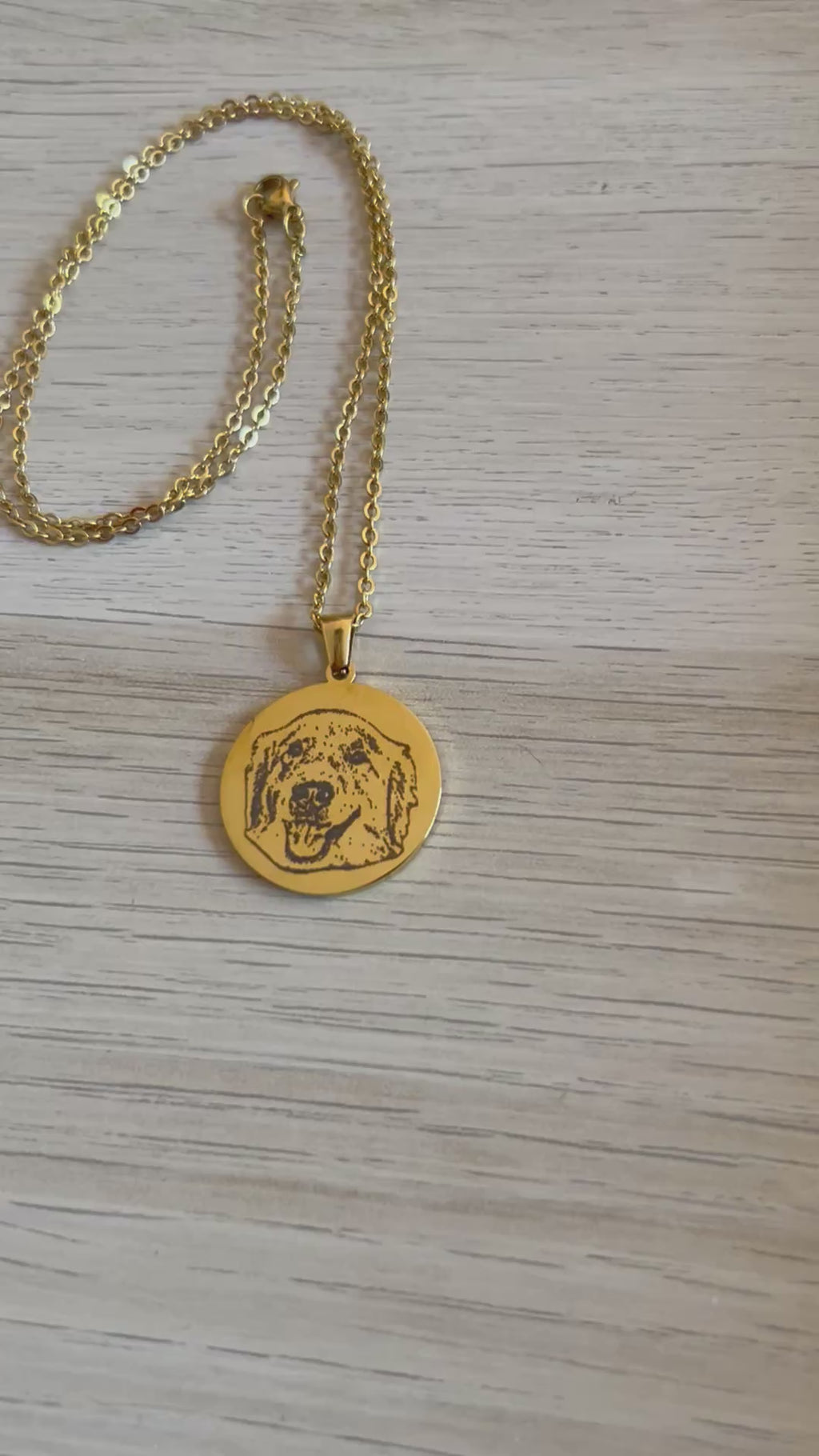 Collar personalizado 20 mm dorado doglovers