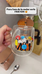Taza doble pared de vidrio FRIENDS
